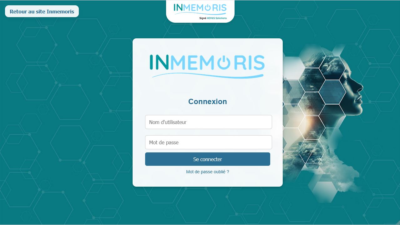 Interface de connexion développée par SANIDEV