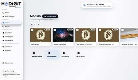 Backoffice Inmemoris écran d'information