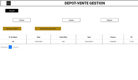 Gestion des dépôts dépôt-vente