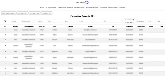 Formulaire Garantie GP1